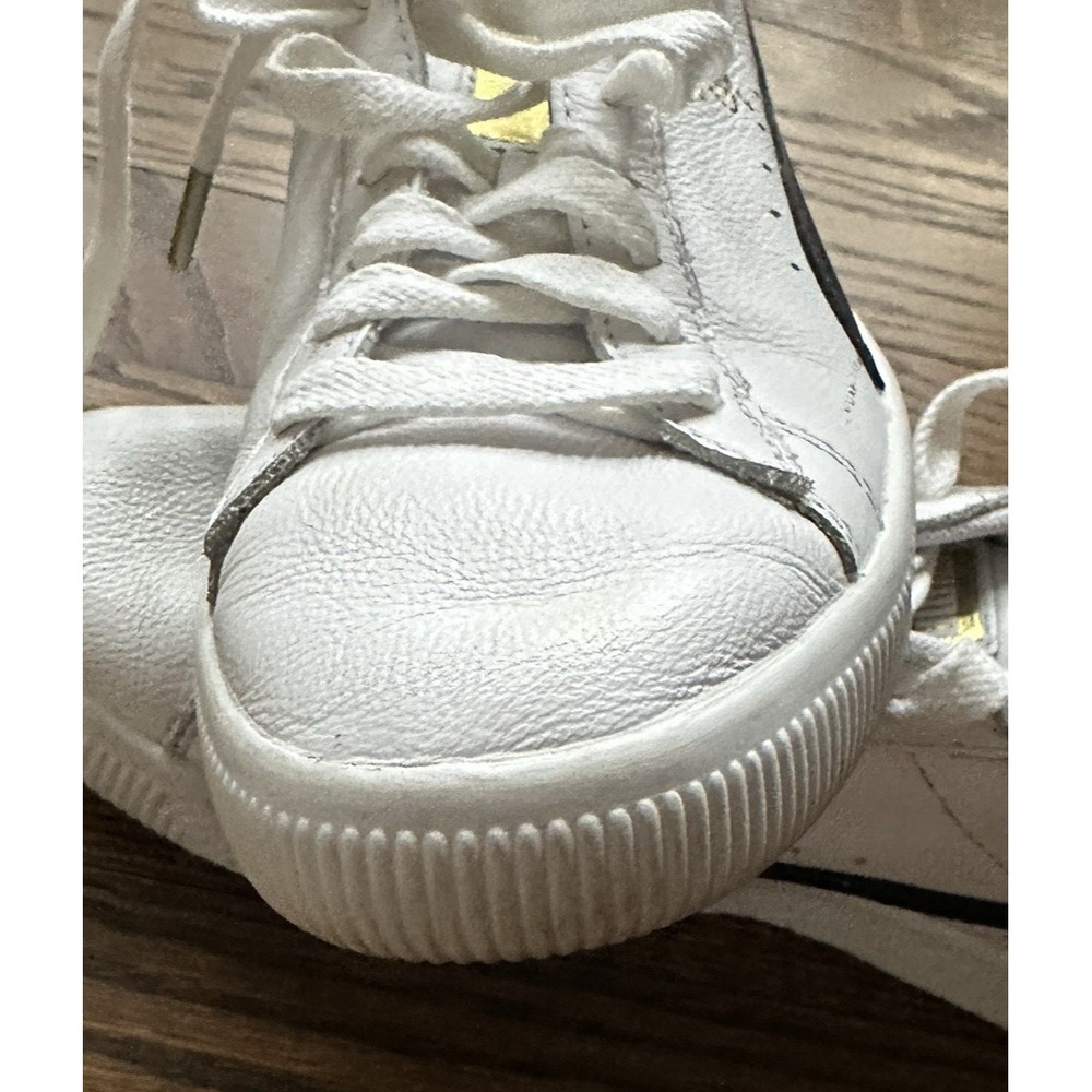 Puma Clyde Core L. Foil White Black Gold 364669-01 Mens 7.5 Classic Sneakers - Picture 14 of 16